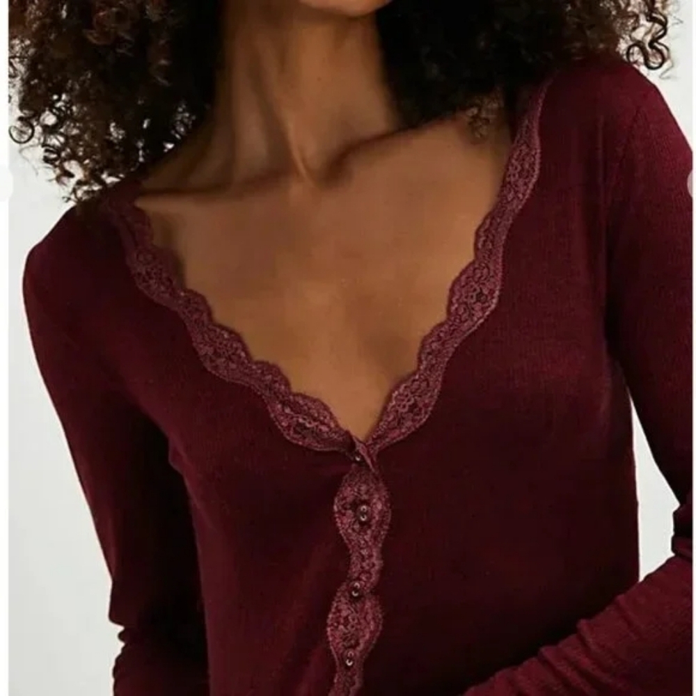 Free People Intimately Big Love Rib Cardi NWOT - Picture 3 of 4